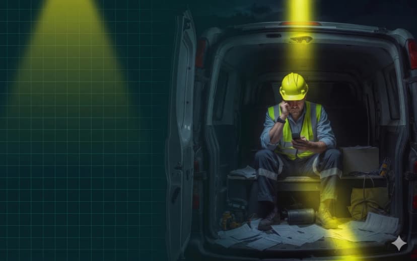 Construction worker in hard hat